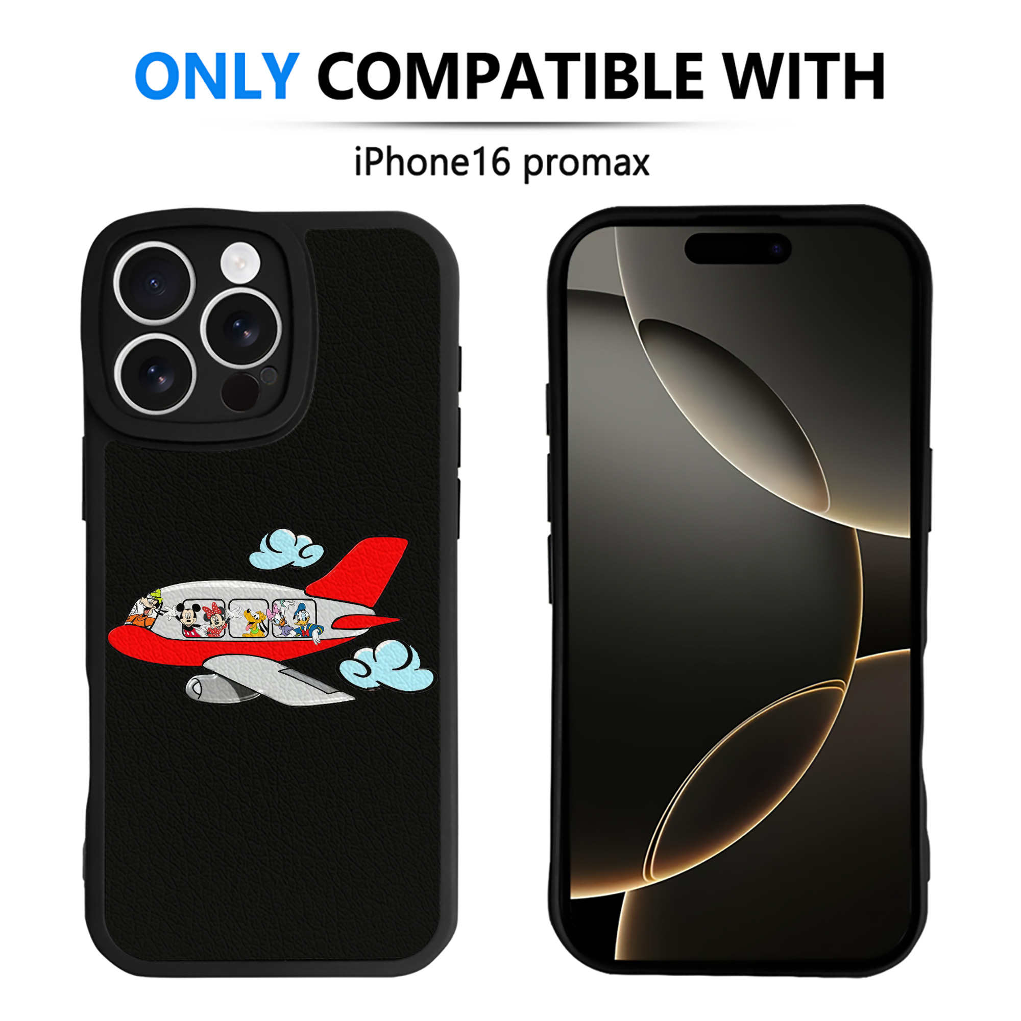 （画像用） ミッキーマウス Mickey Mouse 【iPhone 16シリーズ対応】シリコンスマホケース（レザー調） 材質：シリコン